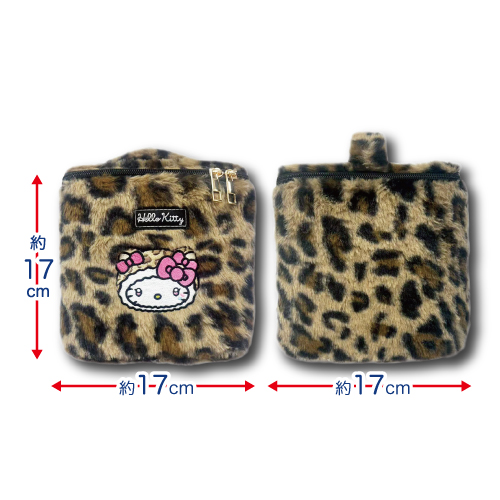 2025年10月新商品発売情報 サンリオ ミラー付きバニティポーチヒョウ柄